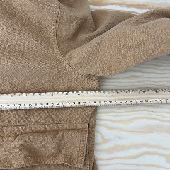 Everlane Beige The Canvas Organic Cotton Full Zip Hooded Anorak Jacket Sz Medium - Picture 11 of 12